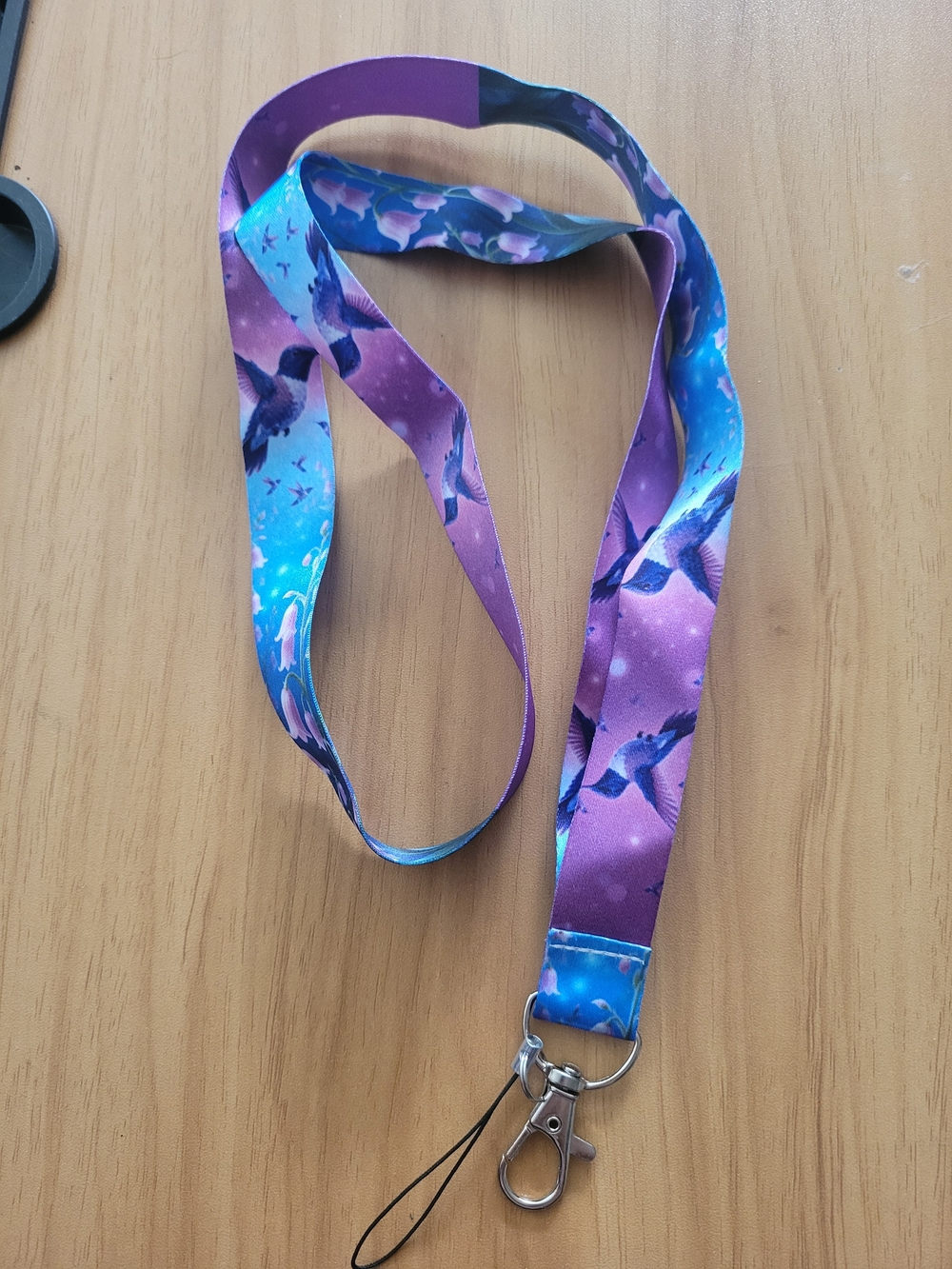 🍁NEW🍁 Purple & Blue Hummingbird Lanyard Key Holder